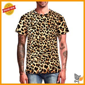 Animal Print Graphic Tee Short Sleeve Regular Fit Casual Halloween Costume